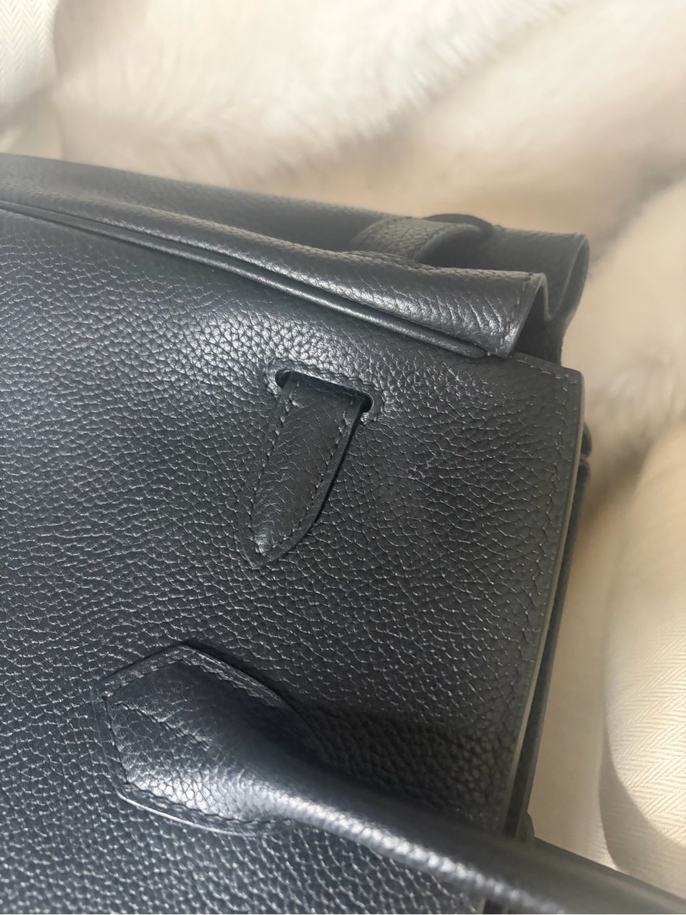 Black Leather Satchel Handbag with Silver Hardware 30 size - Picture 16 of 16